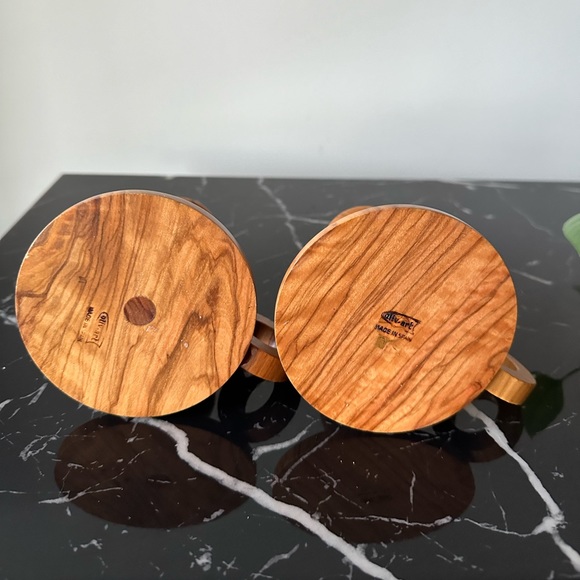 Pair of Wooden Candle Holders Made In Spain - Picture 9 of 11